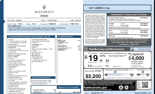 New 2017 Maserati Ghibli S Q4 for sale Sold at Maserati of Westport in Westport CT 06880 26