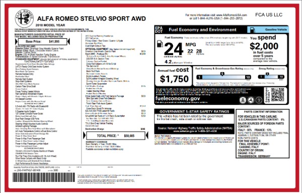 New 2018 Alfa Romeo Stelvio Sport Q4 for sale Sold at Maserati of Westport in Westport CT 06880 26