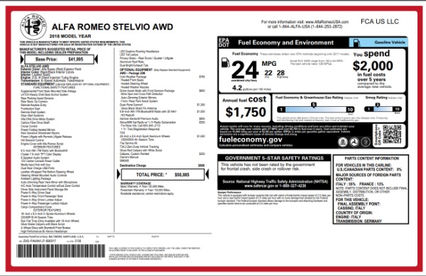 New 2018 Alfa Romeo Stelvio Q4 for sale Sold at Maserati of Westport in Westport CT 06880 26