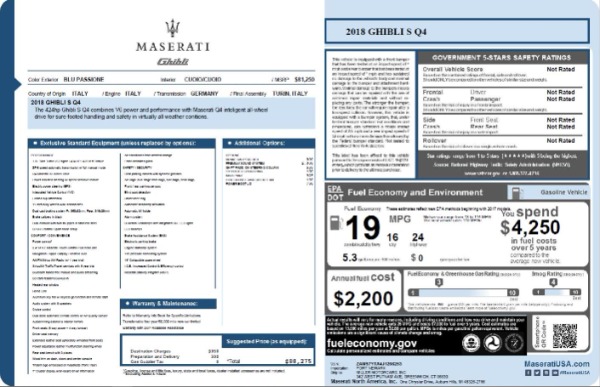Used 2018 Maserati Ghibli S Q4 for sale Sold at Maserati of Westport in Westport CT 06880 27