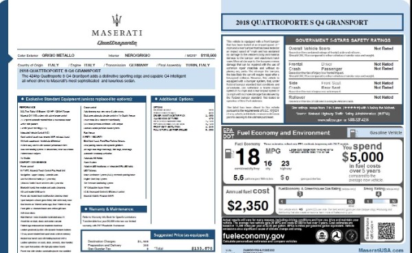 Used 2018 Maserati Quattroporte S Q4 Gransport for sale $69,900 at Maserati of Westport in Westport CT 06880 26