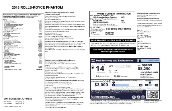 Used 2018 Rolls-Royce Phantom for sale Sold at Maserati of Westport in Westport CT 06880 23