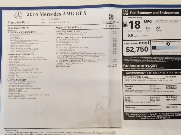 Used 2016 Mercedes-Benz AMG GT S for sale Sold at Maserati of Westport in Westport CT 06880 25