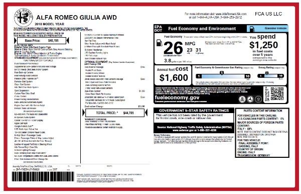New 2018 Alfa Romeo Giulia Q4 for sale Sold at Maserati of Westport in Westport CT 06880 22