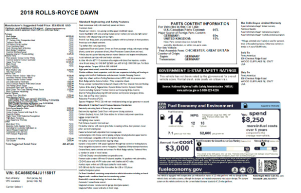 New 2018 Rolls-Royce Dawn for sale Sold at Maserati of Westport in Westport CT 06880 7