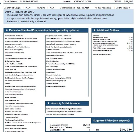 New 2019 Maserati Ghibli S Q4 for sale Sold at Maserati of Westport in Westport CT 06880 27