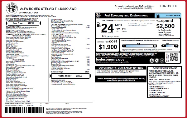 New 2019 Alfa Romeo Stelvio Ti Lusso Q4 for sale Sold at Maserati of Westport in Westport CT 06880 21
