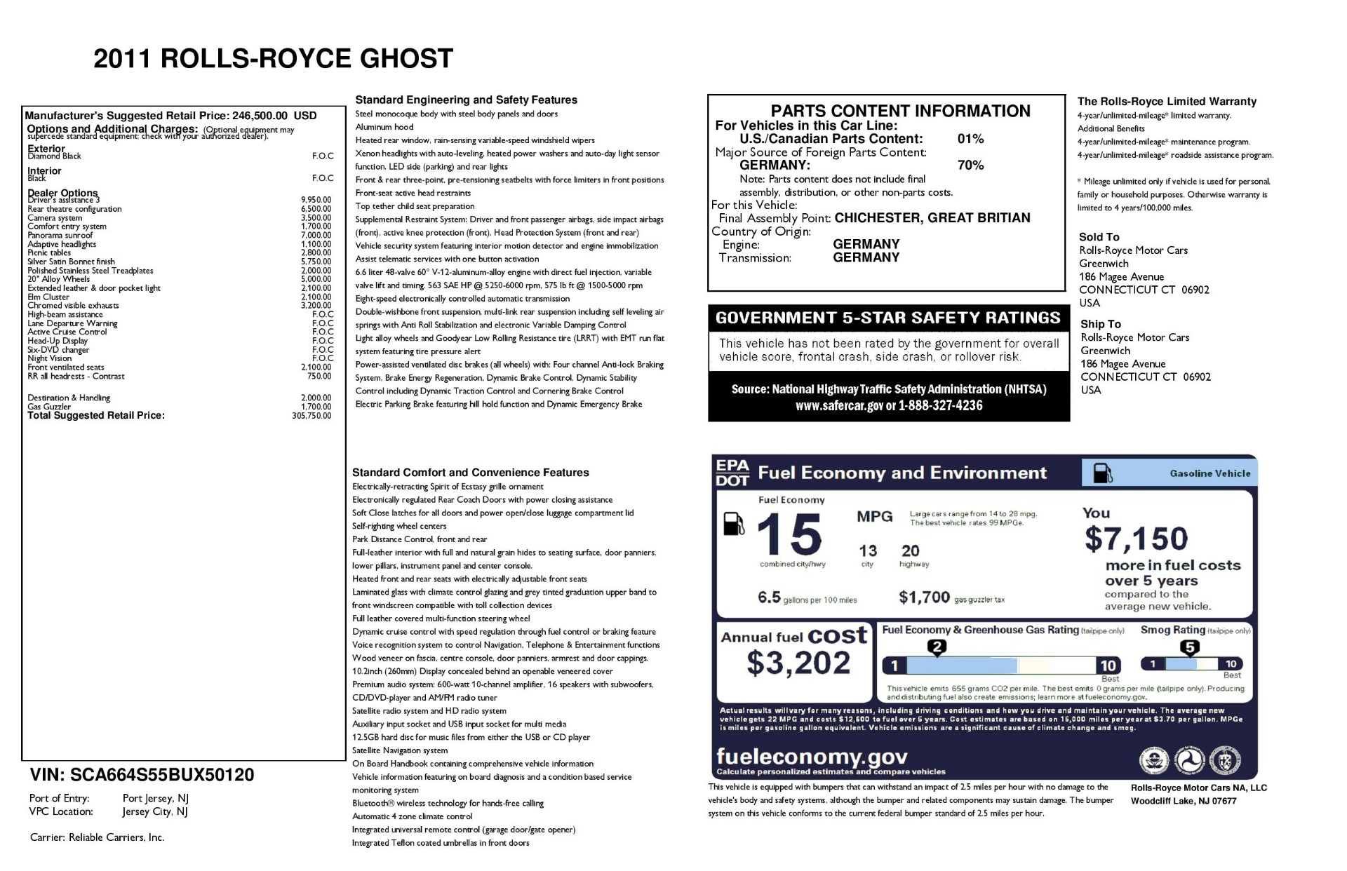 Used 2011 Rolls-Royce Ghost for sale Sold at Maserati of Westport in Westport CT 06880 1
