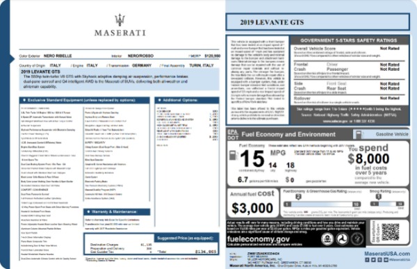 Used 2019 Maserati Levante GTS for sale Sold at Maserati of Westport in Westport CT 06880 22