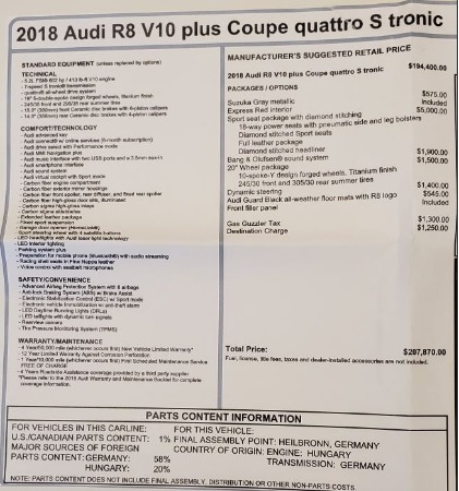 Used 2018 Audi R8 5.2 quattro V10 Plus for sale Sold at Maserati of Westport in Westport CT 06880 27
