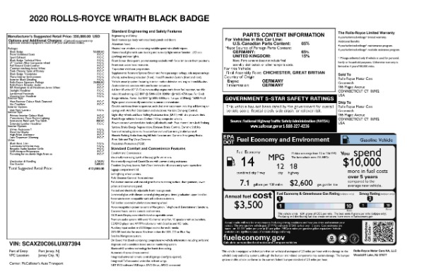 New 2020 Rolls-Royce Wraith Black Badge for sale Sold at Maserati of Westport in Westport CT 06880 26