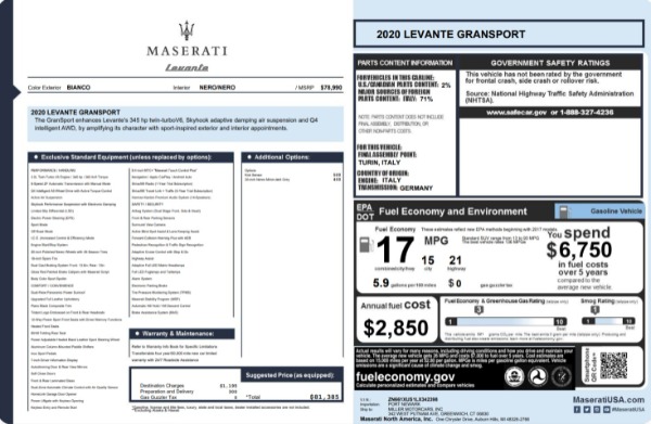 Used 2020 Maserati Levante Q4 GranSport for sale Sold at Maserati of Westport in Westport CT 06880 23