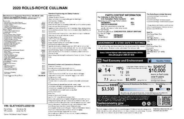 New 2020 Rolls-Royce Cullinan for sale $383,500 at Maserati of Westport in Westport CT 06880 11