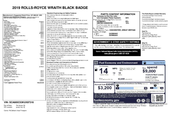 New 2019 Rolls-Royce Wraith Black Badge for sale Sold at Maserati of Westport in Westport CT 06880 9