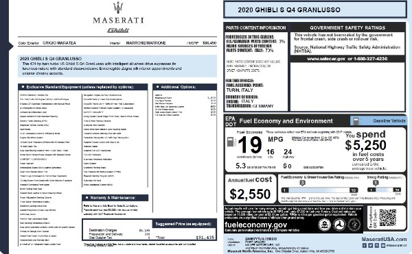 New 2020 Maserati Ghibli S Q4 GranLusso for sale Sold at Maserati of Westport in Westport CT 06880 6