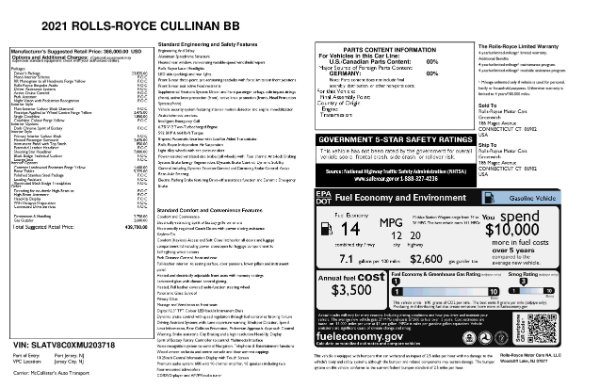 New 2021 Rolls-Royce Cullinan Black Badge for sale $439,700 at Maserati of Westport in Westport CT 06880 11