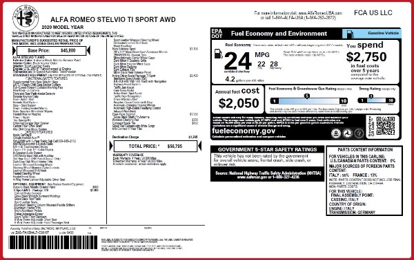 New 2020 Alfa Romeo Stelvio Ti Sport Q4 for sale Sold at Maserati of Westport in Westport CT 06880 19