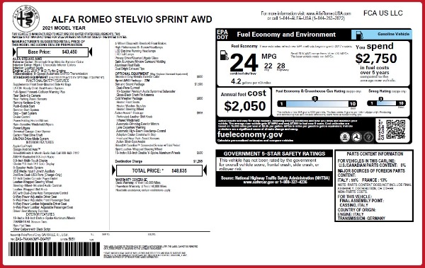 New 2021 Alfa Romeo Stelvio Q4 for sale Sold at Maserati of Westport in Westport CT 06880 28