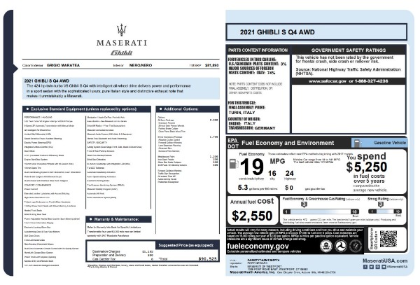Used 2021 Maserati Ghibli S Q4 for sale Sold at Maserati of Westport in Westport CT 06880 25