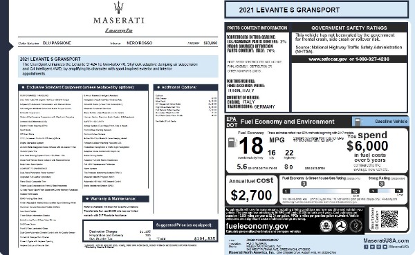 New 2021 Maserati Levante S Q4 GranSport for sale Sold at Maserati of Westport in Westport CT 06880 2