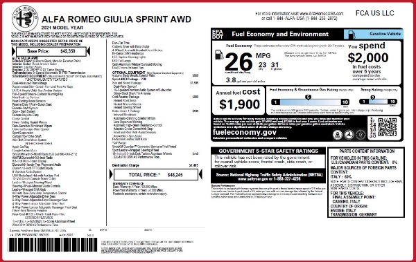 New 2021 Alfa Romeo Giulia Q4 for sale Sold at Maserati of Westport in Westport CT 06880 2