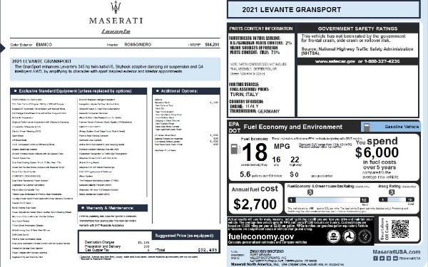 New 2021 Maserati Levante Q4 GranSport for sale Sold at Maserati of Westport in Westport CT 06880 26