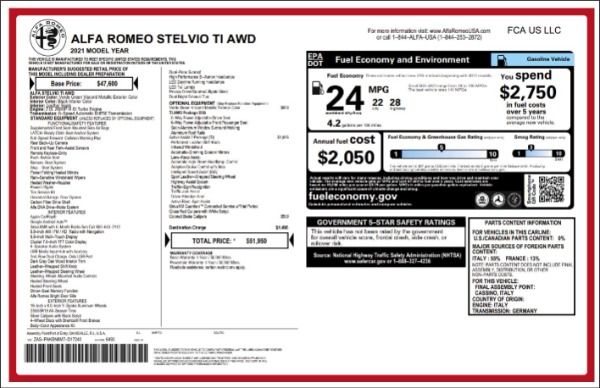 New 2021 Alfa Romeo Stelvio Ti Q4 for sale Sold at Maserati of Westport in Westport CT 06880 20