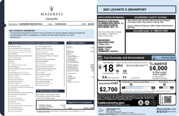 New 2021 Maserati Levante S GranSport for sale Sold at Maserati of Westport in Westport CT 06880 26