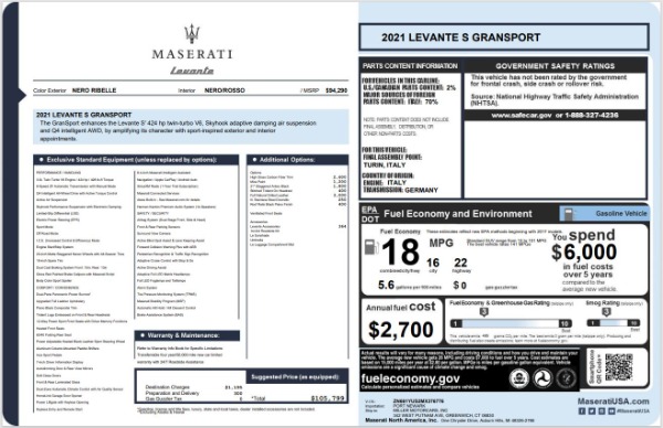 New 2021 Maserati Levante S GranSport for sale Sold at Maserati of Westport in Westport CT 06880 24
