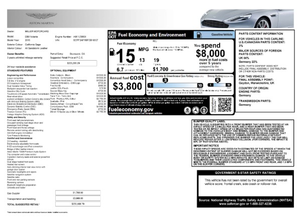 Used 2015 Aston Martin DB9 Volante for sale Sold at Maserati of Westport in Westport CT 06880 7