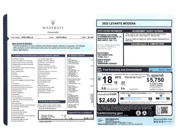 New 2022 Maserati Levante Modena for sale Sold at Maserati of Westport in Westport CT 06880 24