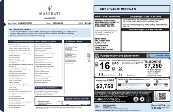 New 2022 Maserati Levante Modena S for sale Sold at Maserati of Westport in Westport CT 06880 22