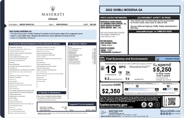 New 2022 Maserati Ghibli Modena Q4 for sale Sold at Maserati of Westport in Westport CT 06880 22