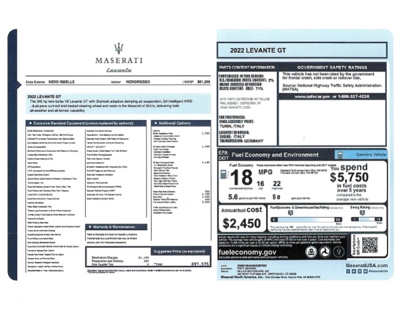 New 2022 Maserati Levante GT for sale Sold at Maserati of Westport in Westport CT 06880 25