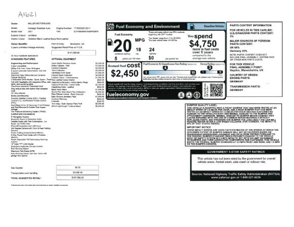 Used 2021 Aston Martin Vantage Roadster for sale Sold at Maserati of Westport in Westport CT 06880 26