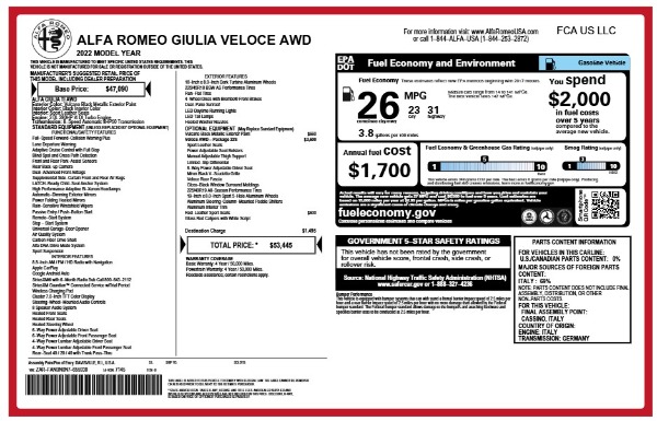 Used 2022 Alfa Romeo Giulia Veloce for sale Sold at Maserati of Westport in Westport CT 06880 21