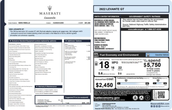 New 2022 Maserati Levante GT for sale Sold at Maserati of Westport in Westport CT 06880 23
