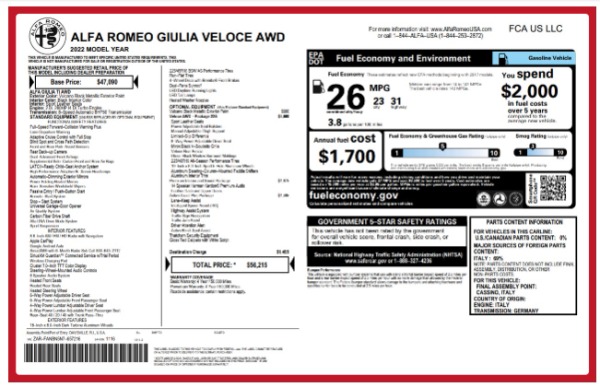 New 2022 Alfa Romeo Giulia Veloce for sale Sold at Maserati of Westport in Westport CT 06880 23