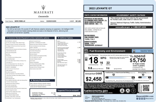 Used 2022 Maserati Levante GT for sale $52,900 at Maserati of Westport in Westport CT 06880 23