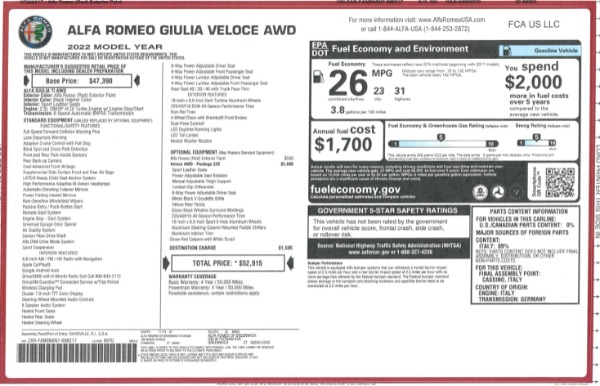 New 2022 Alfa Romeo Giulia Veloce for sale Sold at Maserati of Westport in Westport CT 06880 25
