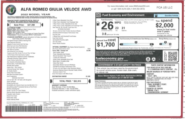 Used 2022 Alfa Romeo Giulia Veloce for sale $29,900 at Maserati of Westport in Westport CT 06880 25