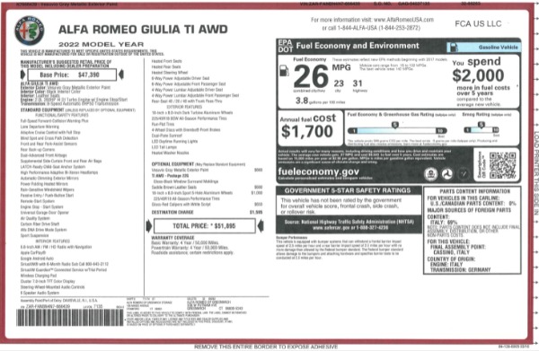 New 2022 Alfa Romeo Giulia Ti for sale Sold at Maserati of Westport in Westport CT 06880 2