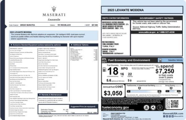 New 2023 Maserati Levante Modena for sale $112,645 at Maserati of Westport in Westport CT 06880 24