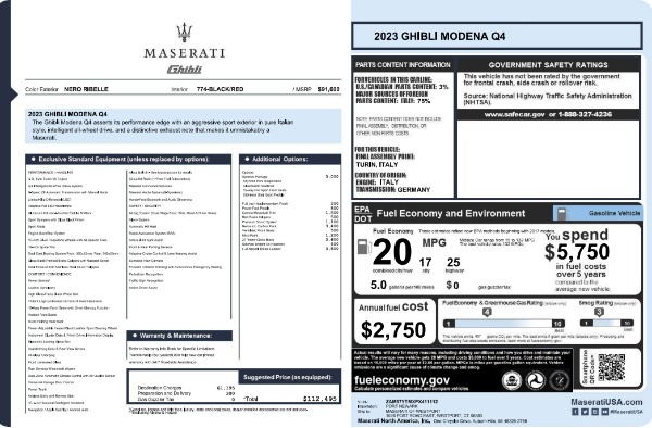 New 2023 Maserati Ghibli Modena Q4 for sale Sold at Maserati of Westport in Westport CT 06880 26