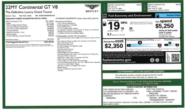 Used 2022 Bentley Continental GT V8 for sale Call for price at Maserati of Westport in Westport CT 06880 26
