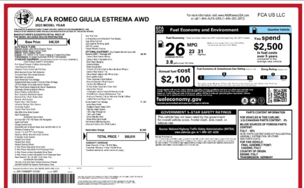New 2023 Alfa Romeo Giulia Estrema for sale $55,610 at Maserati of Westport in Westport CT 06880 24