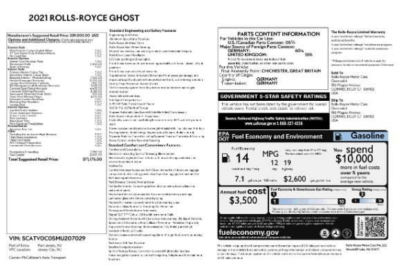 Used 2021 Rolls-Royce Ghost for sale Sold at Maserati of Westport in Westport CT 06880 23