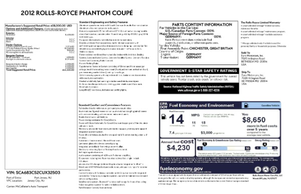 Used 2012 Rolls-Royce Phantom Coupe for sale Sold at Maserati of Westport in Westport CT 06880 23