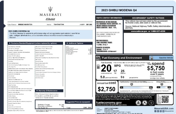 New 2023 Maserati Ghibli Modena Q4 for sale Sold at Maserati of Westport in Westport CT 06880 20