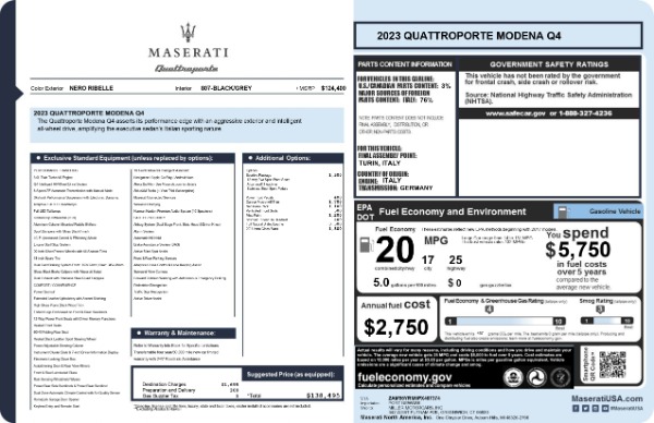 New 2023 Maserati Quattroporte Modena Q4 for sale $138,495 at Maserati of Westport in Westport CT 06880 28